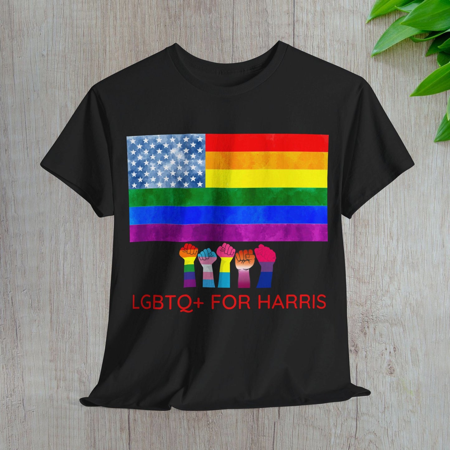 LGBTQ+ for Harris Shirt- Queer for Harris Tee-  Democrat Presidential Election T-Shirt