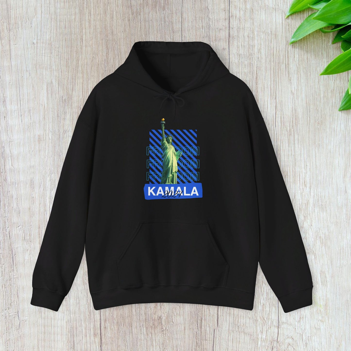 Freedom Kamala 2024 Hooded Sweatshirt - Statue of Liberty Freedom Hoodie - Pullover Hoodie