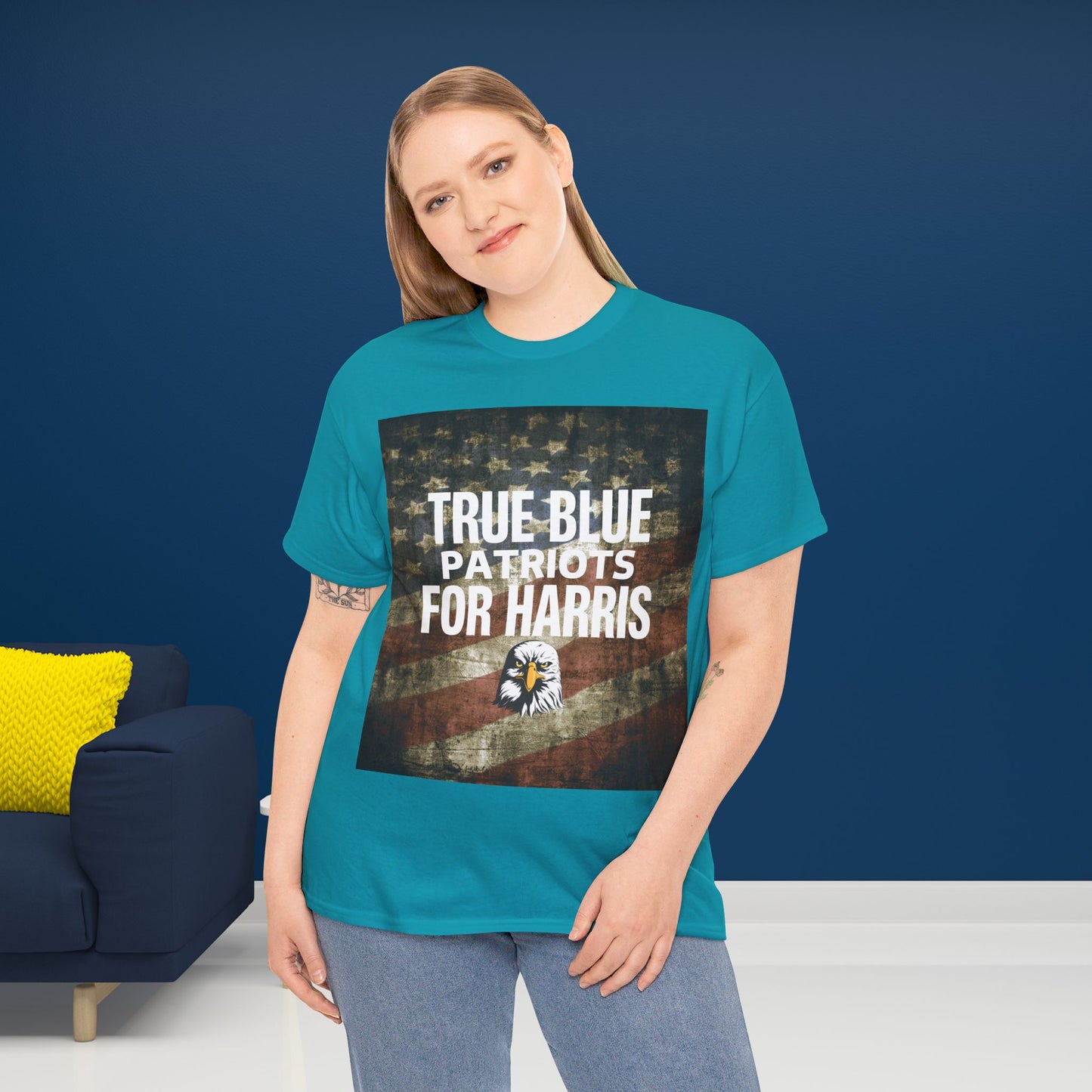 True Blue Patriots for Harris Shirt- Save Democracy Tee- Democrat Presidential Election T-Shirt