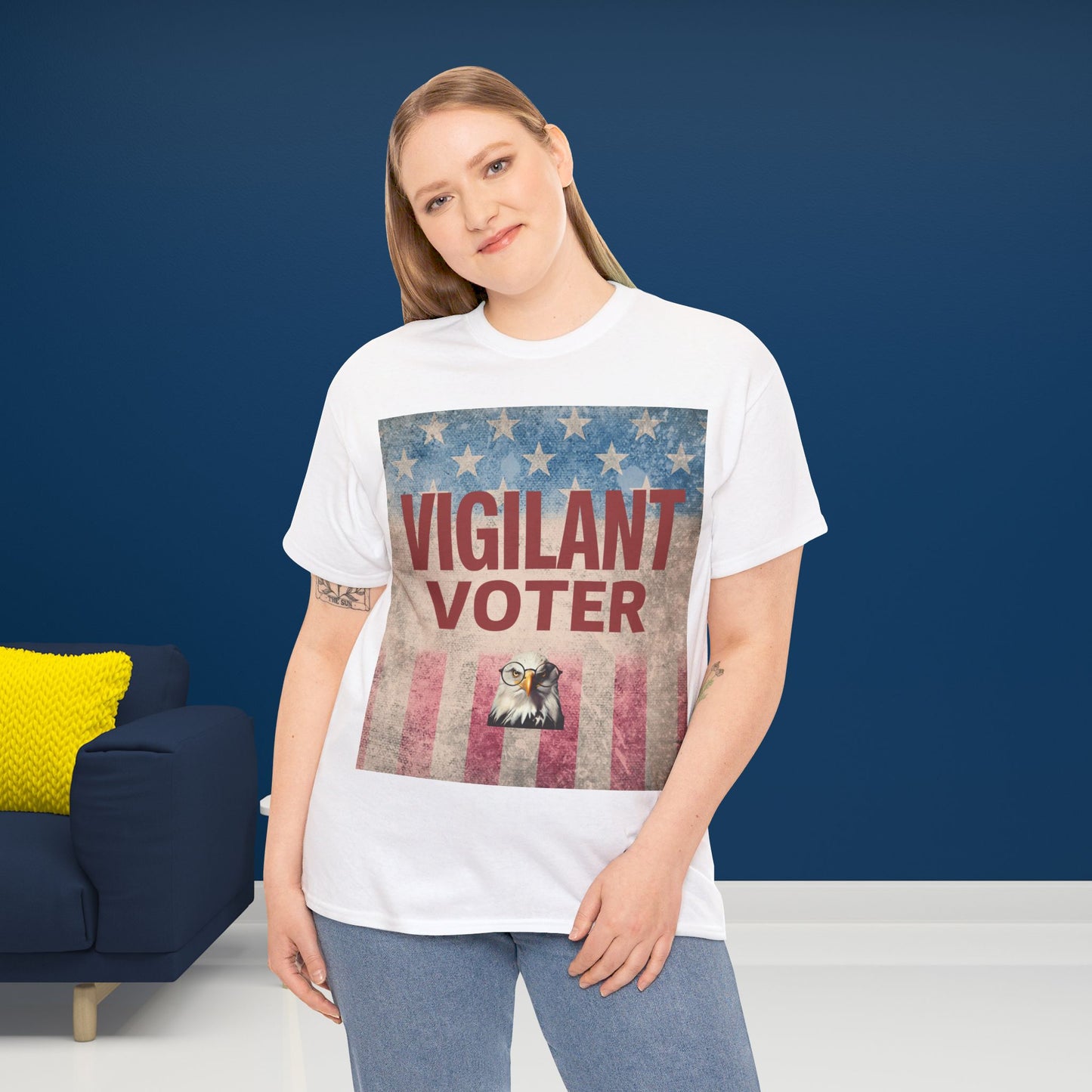 Vigilant Voter Shirt- Vote Blue Save Democracy Tee- Democrat Presidential Election T-Shirt