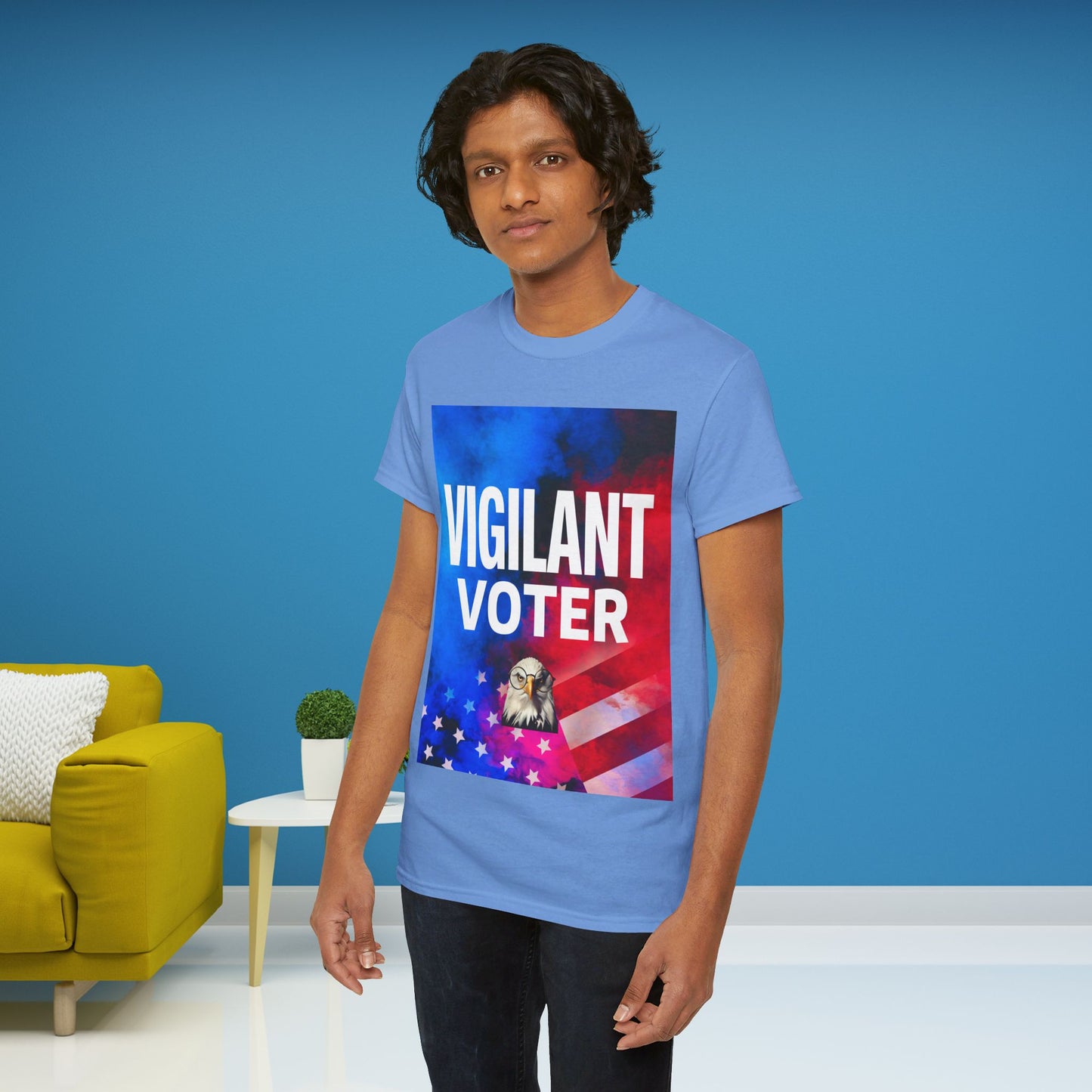 Vigilant Voter Shirt- Vote Blue Save Democracy Tee- Democrat Presidential Election T-Shirt