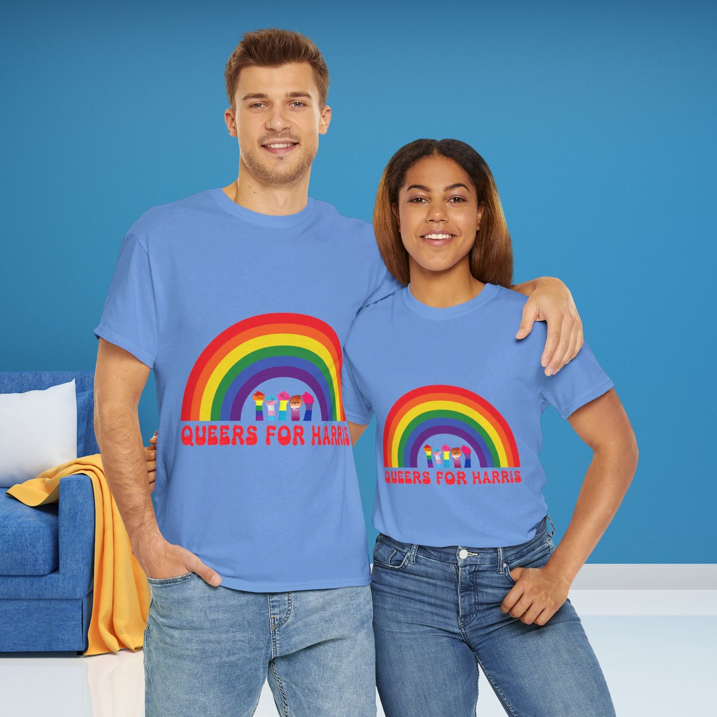 Queers For Harris Shirt- Support LGBTQ Tee-  Democrat Presidential Election T-Shirt