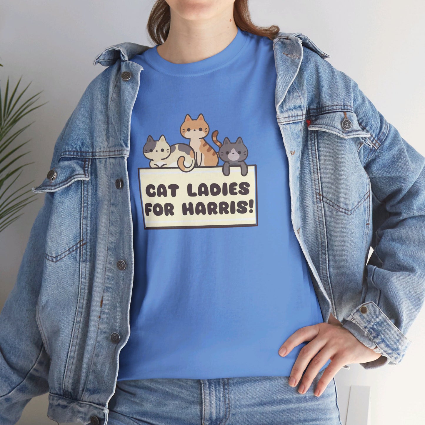 Cat Ladies for Harris Shirt- Cat Ladies Tee-  Witty Democrat Presidential Election T-Shirt