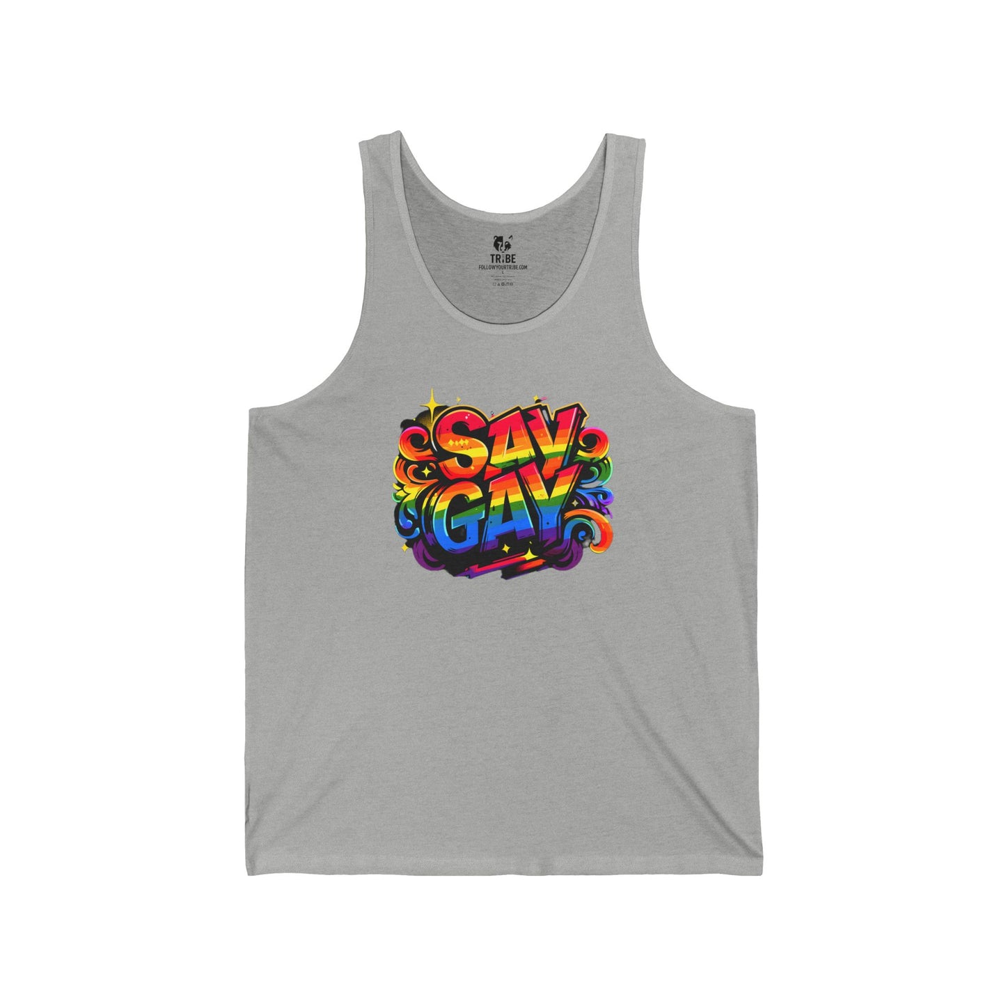 Say Gay Protest Tank Top LGBT Sleeveless Shirt Social Justice LGBTQ Tank LGBTQIA Top Queer Lesbian Bisexual Transgender Gay Pride Apparel