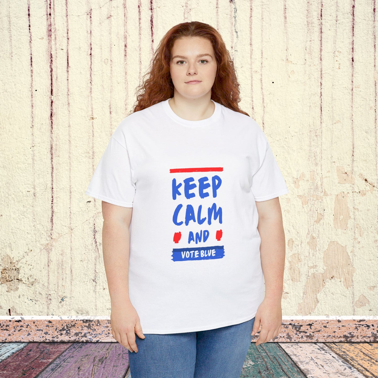 Keep Calm and Vote Blue Shirt- Save Democracy Tee- Democrat Presidential Election T-Shirt