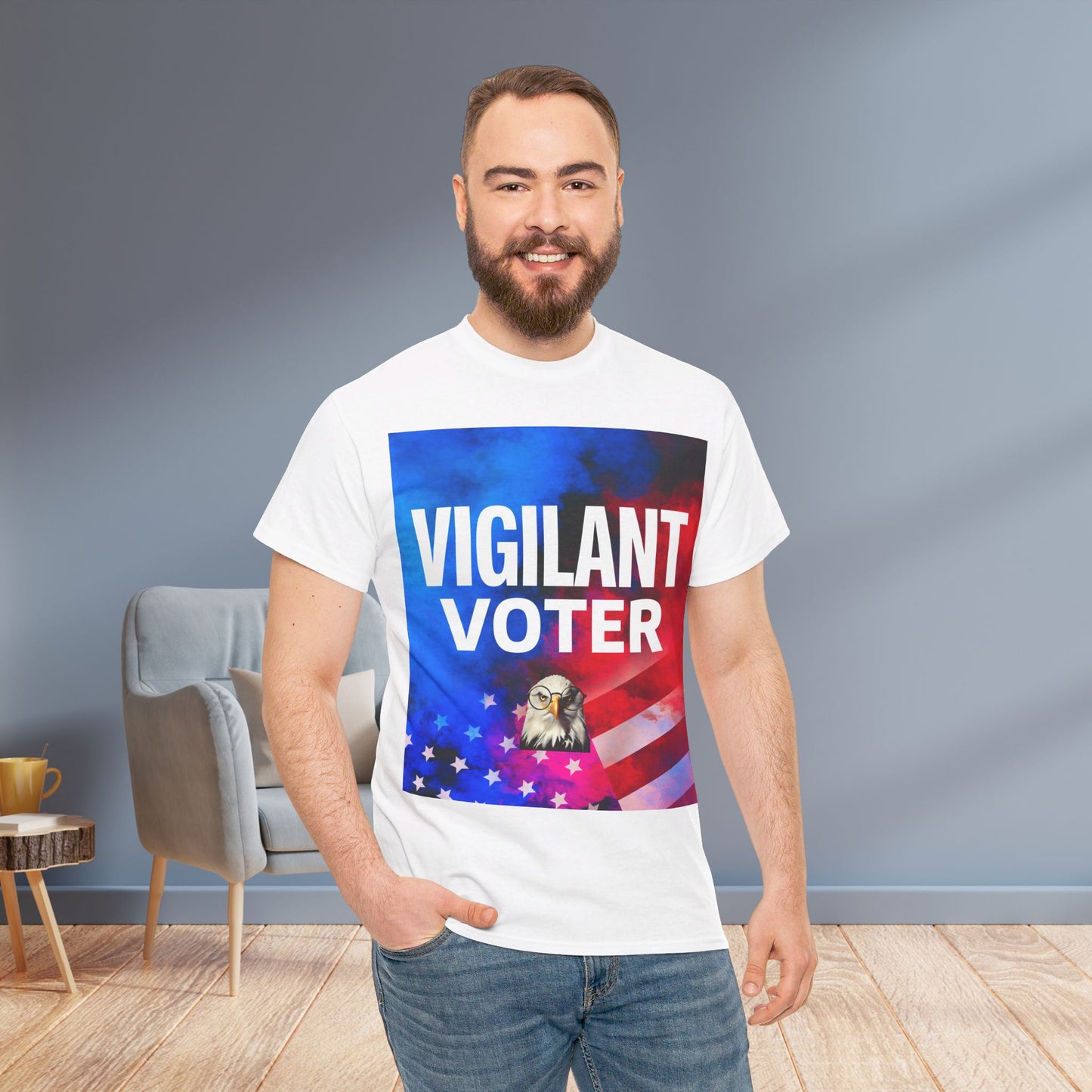 Vigilant Voter Shirt- Vote Blue Save Democracy Tee- Democrat Presidential Election T-Shirt