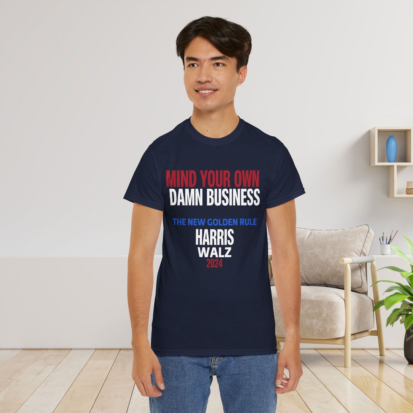 Mind Your Own Damn Business Shirt- Harris Walsh Tee-  Democrat Presidential Election T-Shirt