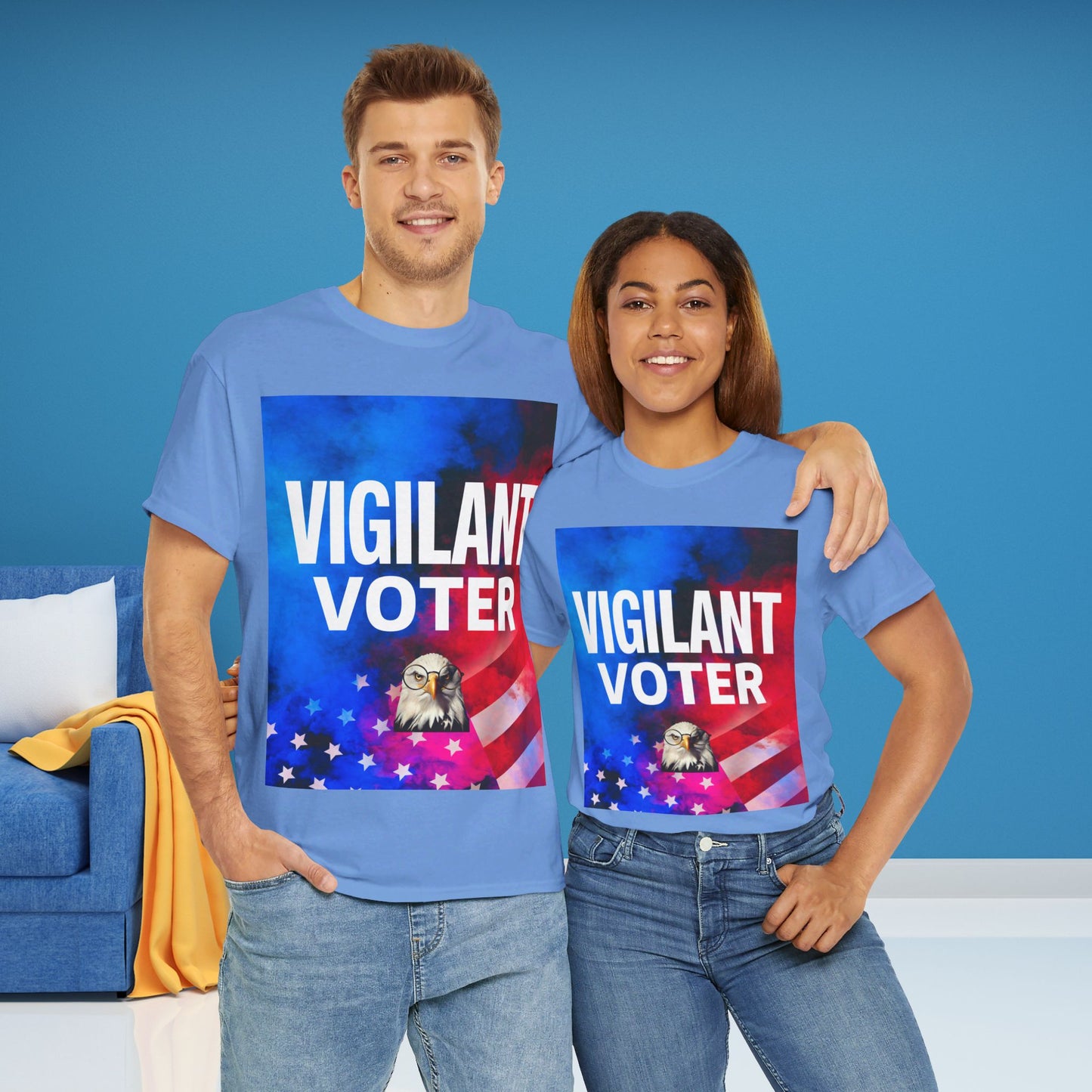 Vigilant Voter Shirt- Vote Blue Save Democracy Tee- Democrat Presidential Election T-Shirt