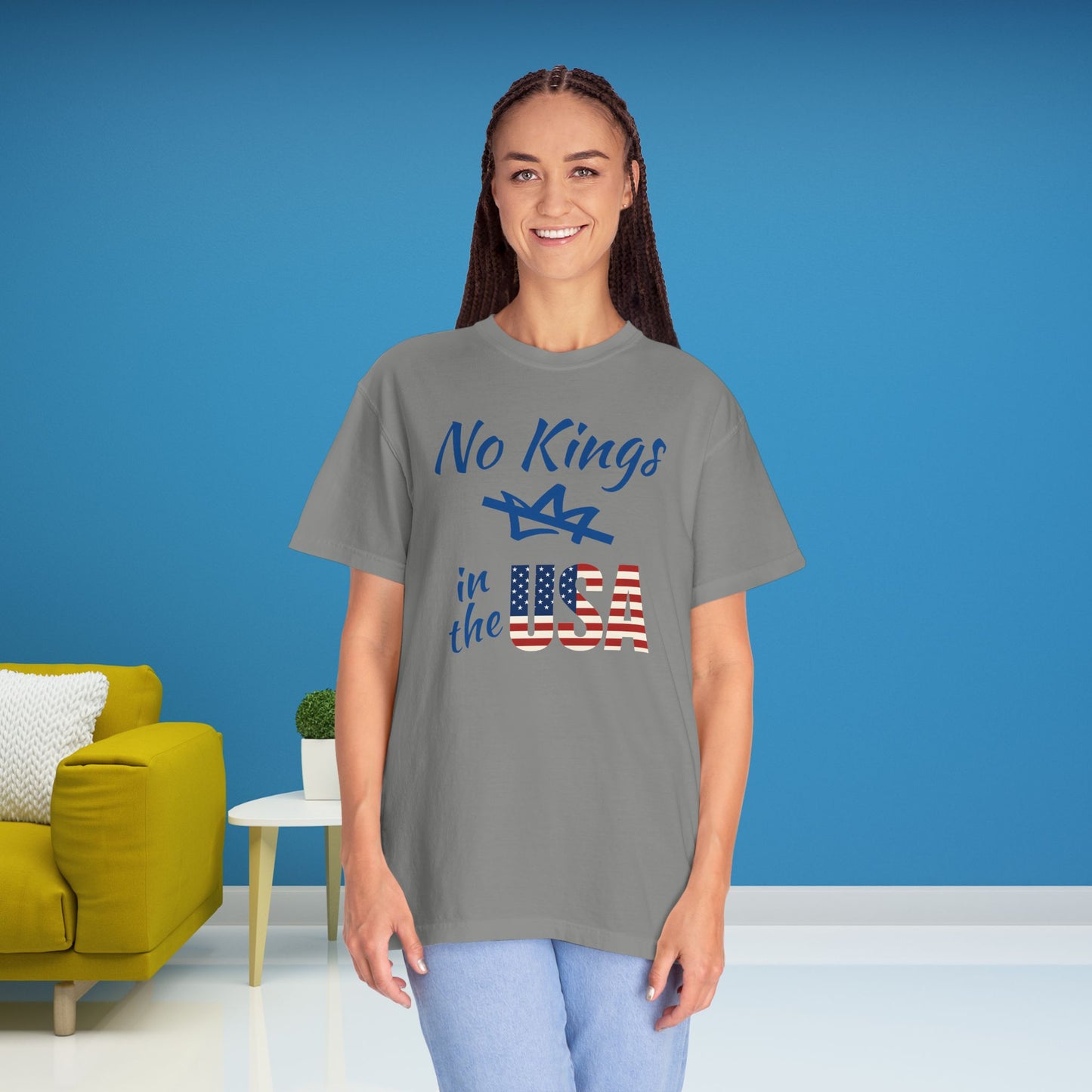 No Kings in the USA Protest Tee Resistance Social Justice Shirt Comfort Colors Ring-Spun US Cotton Resist Anti Trump Democrat Apparel
