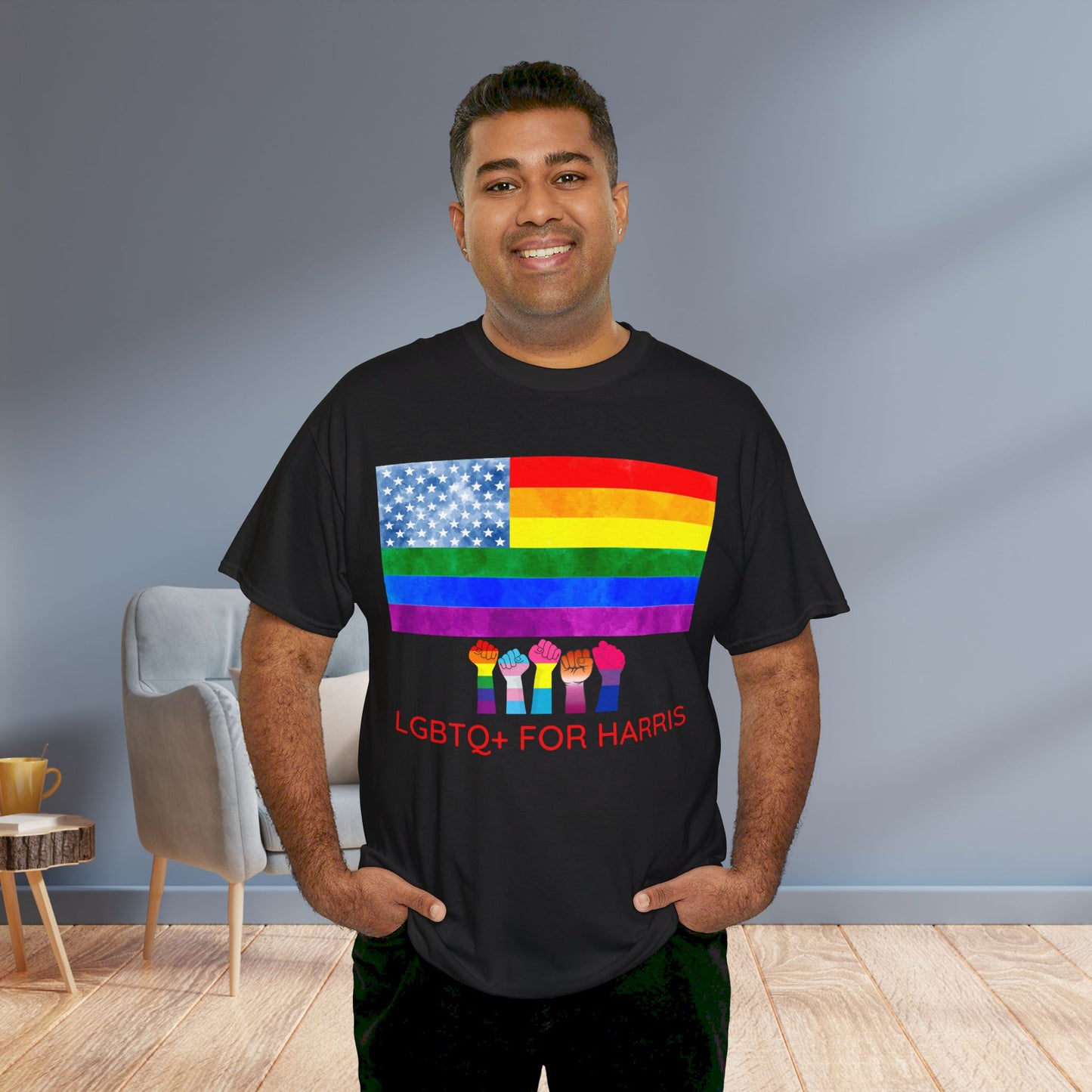 LGBTQ+ for Harris Shirt- Queer for Harris Tee-  Democrat Presidential Election T-Shirt