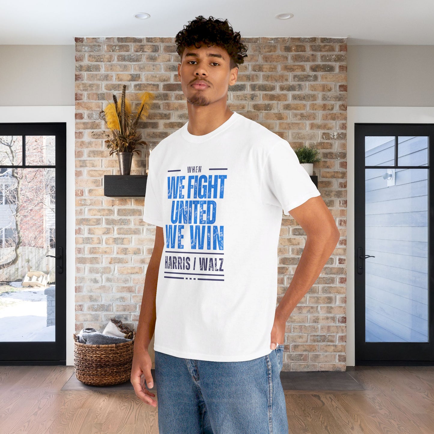 When We Fight United We Win Shirt- Harris Walz Tee-  Democrat Presidential Election T-Shirt