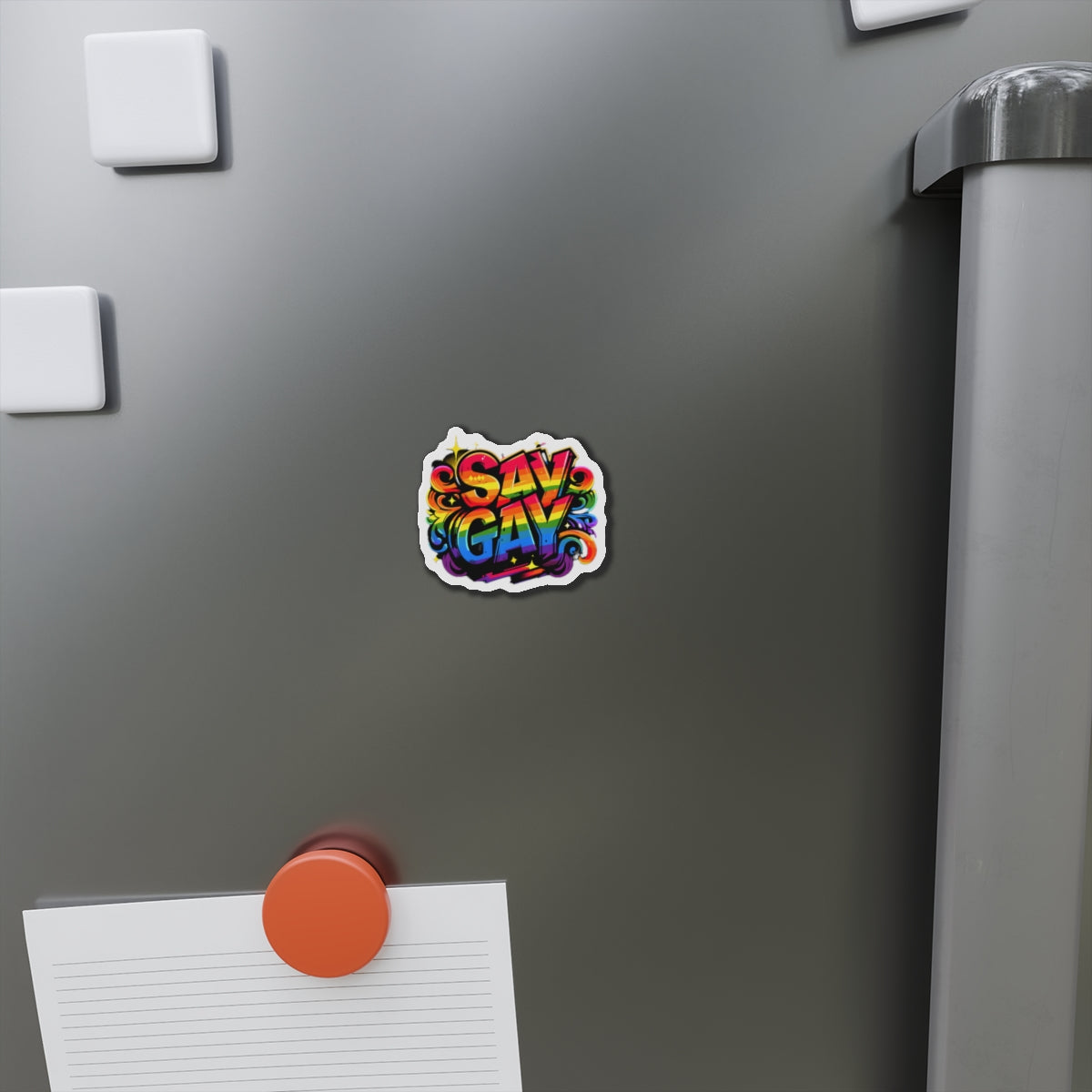 Just Say Gay LGBT Car Magnet for Fridge LGBTQ Magnetic Sign Queer Lesbian Bisexual Transgender Gay Pride Merch LGBTQIA Political Decal