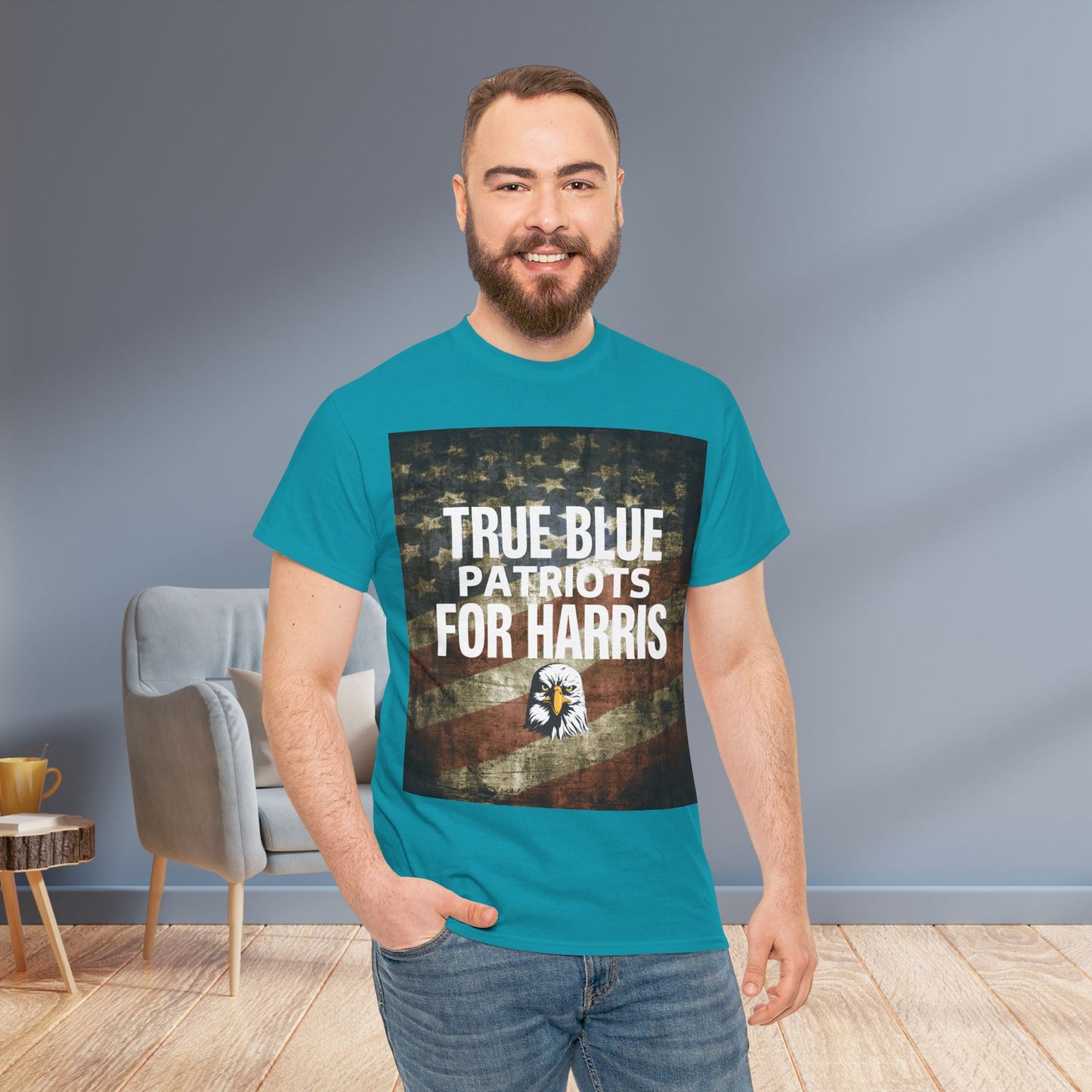 True Blue Patriots for Harris Shirt- Save Democracy Tee- Democrat Presidential Election T-Shirt