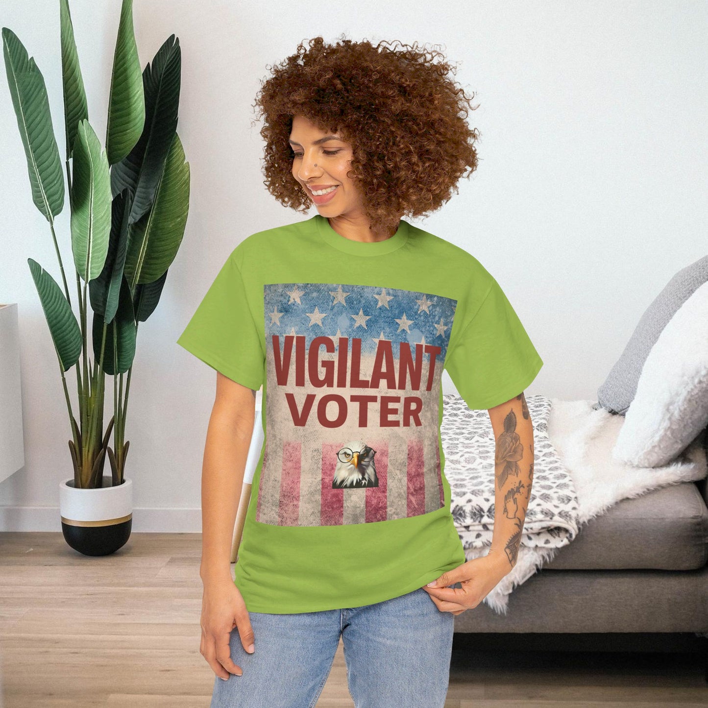 Vigilant Voter Shirt- Vote Blue Save Democracy Tee- Democrat Presidential Election T-Shirt