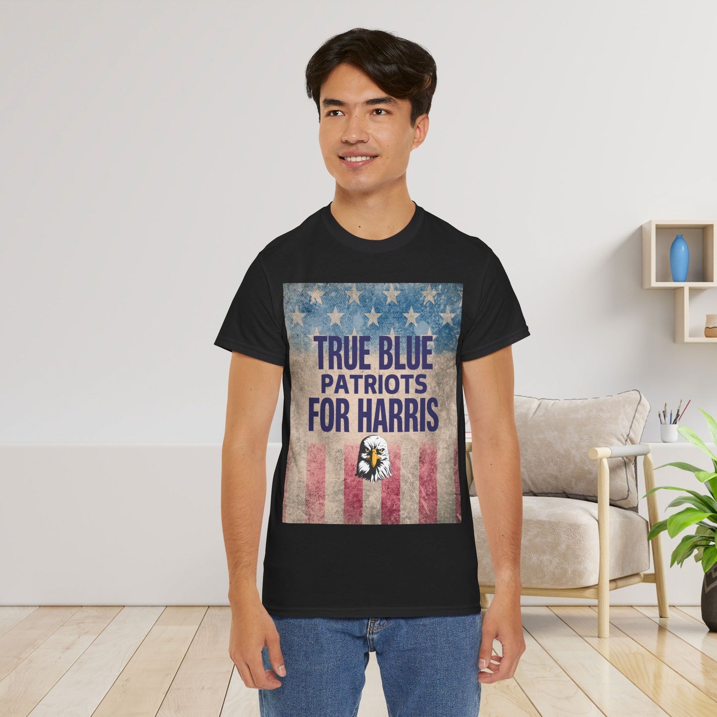 True Blue Patriots for Harris Shirt- Save Democracy Tee- Democrat Presidential Election T-Shirt