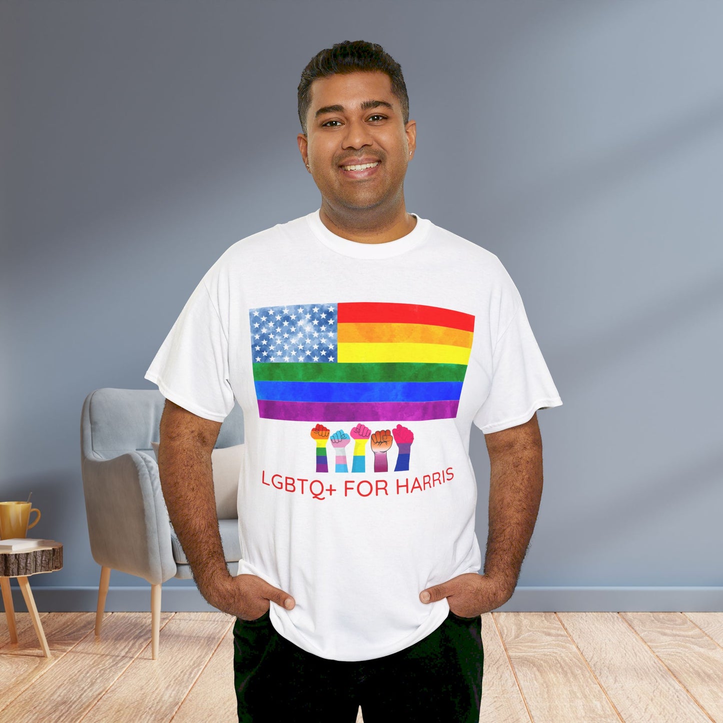 LGBTQ+ for Harris Shirt- Queer for Harris Tee-  Democrat Presidential Election T-Shirt