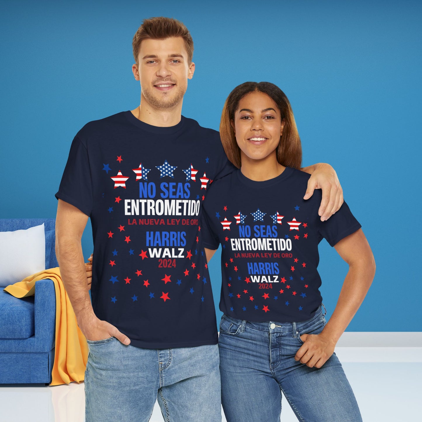 No Seas Entrometido Shirt- Harris/Walz 2024 T-Shirt in Spanish-  Democrat Presidential Election Tee