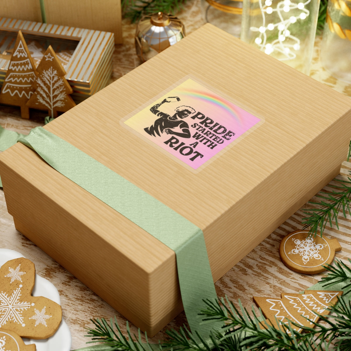 Stonewall Protest LGBT Water Bottle Sticker Laptop LGBTQ Decal Queer Lesbian Bisexual Transgender Gay Pride Merch LGBTQIA Political Adhesive