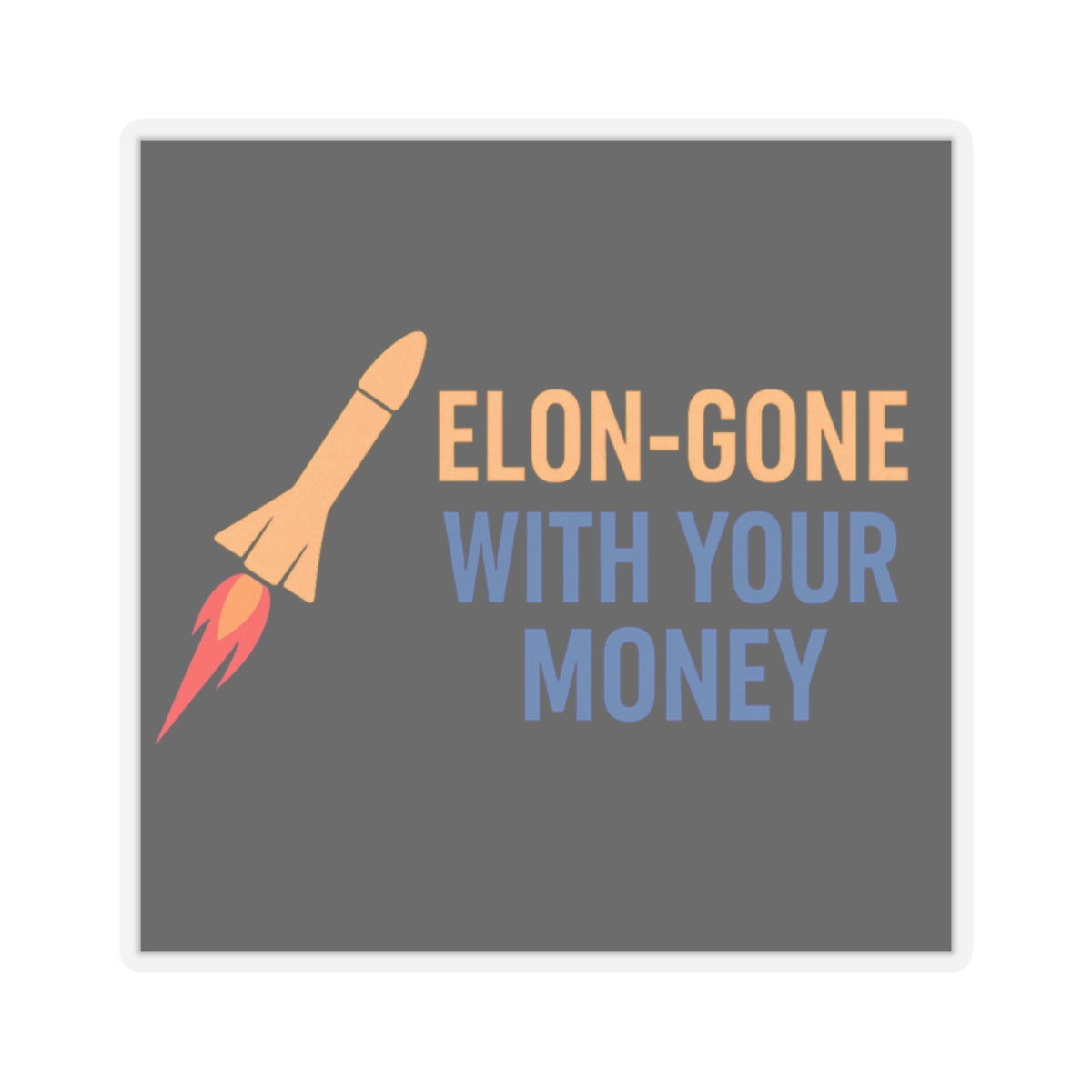 Resist Sticker Elon Gone With Your Money Anti-Trump Merch Political Decal FDT Protest Sticker Activist Anti-Fascism Resistance Decal