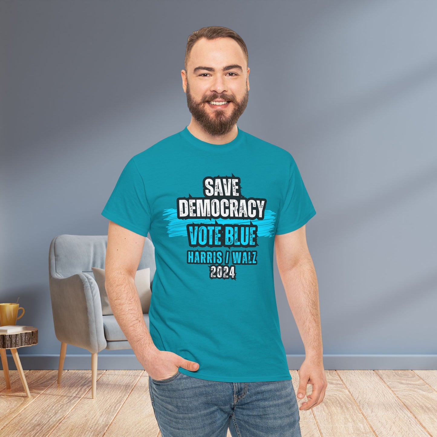 Save Democracy Vote Blue Shirt- Save Democracy Tee- Democrat Presidential Election T-Shirt