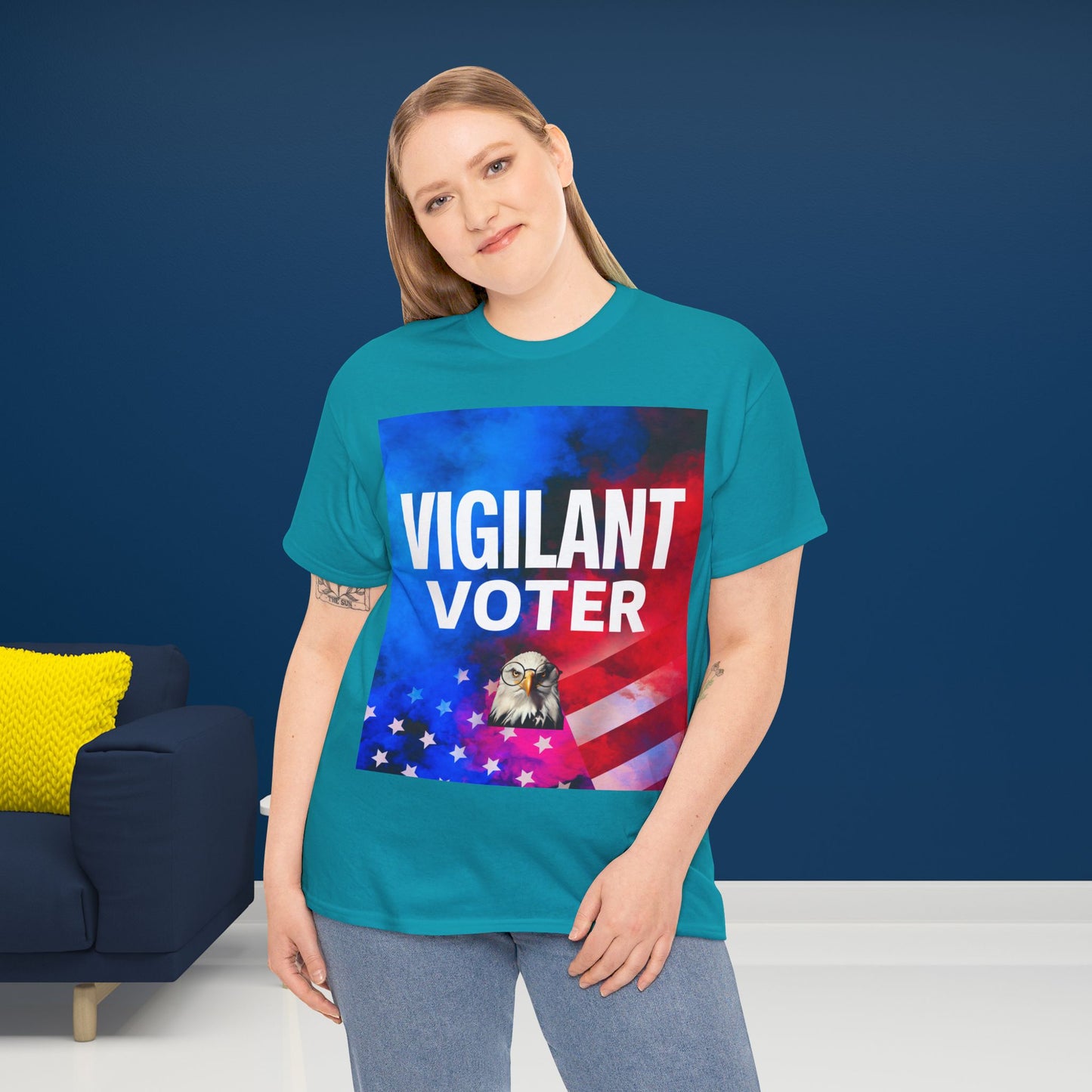 Vigilant Voter Shirt- Vote Blue Save Democracy Tee- Democrat Presidential Election T-Shirt