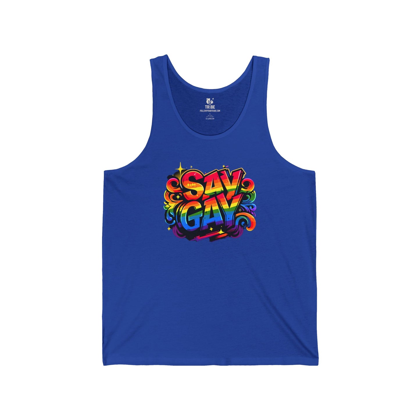 Say Gay Protest Tank Top LGBT Sleeveless Shirt Social Justice LGBTQ Tank LGBTQIA Top Queer Lesbian Bisexual Transgender Gay Pride Apparel
