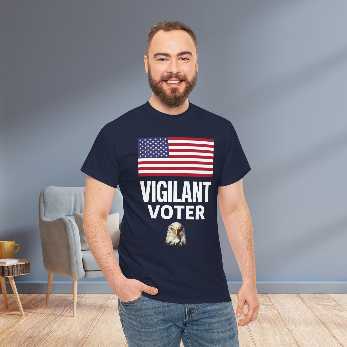 Vigilant Voter Shirt- Vote Blue Save Democracy Tee- Democrat Presidential Election T-Shirt