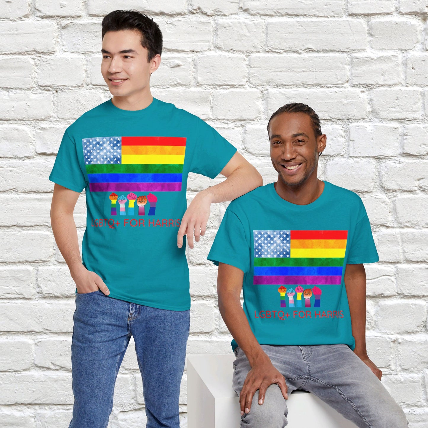 LGBTQ+ for Harris Shirt- Queer for Harris Tee-  Democrat Presidential Election T-Shirt