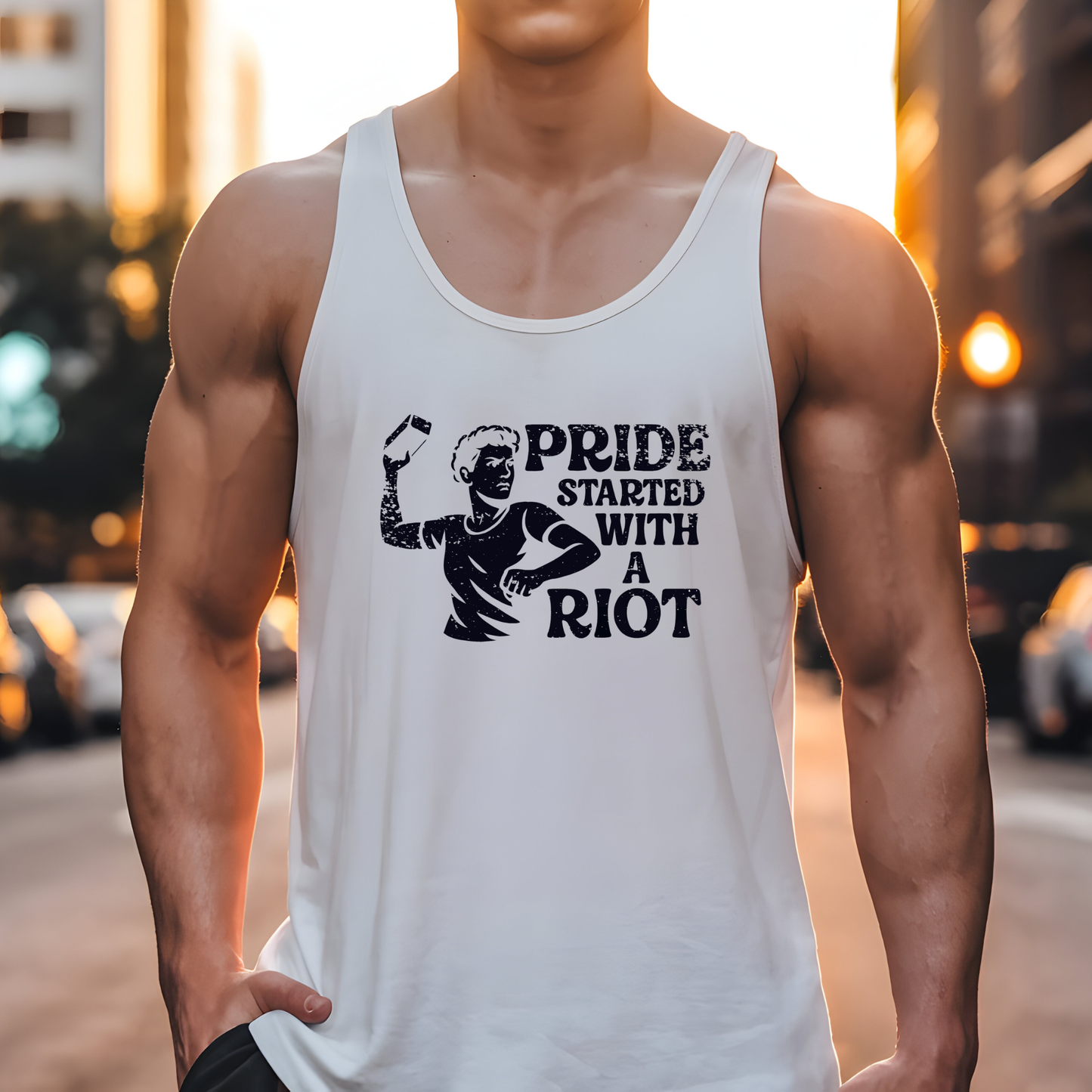 Stonewall Protest Tank Top Social Justice Sleeveless Shirt LGBTQ Tank LGBT Top Queer Lesbian Bisexual Transgender Gay Pride Apparel LGBTQIA