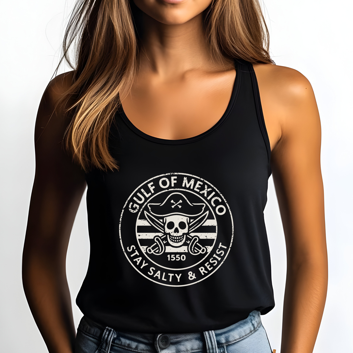 Gulf of Mexico Pirate Resist Shirt Protest Tank Top Social Justice Anti-Trump Merch Anti-Fascism Gear Resistance Tank Top Democrat Apparel