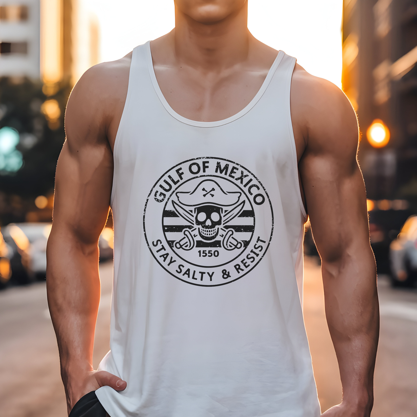 Gulf of Mexico Pirate Resist Shirt Protest Tank Top Social Justice Anti-Trump Merch Anti-Fascism Gear Resistance Tank Top Democrat Apparel