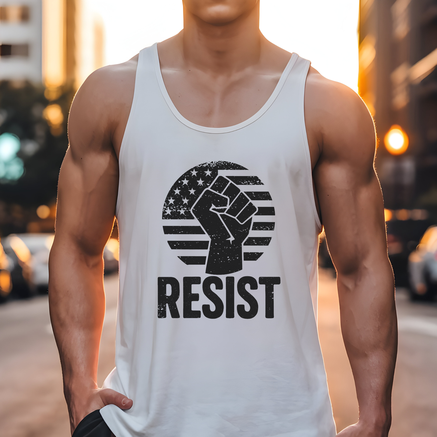 Resist Social Justice Shirt Anti-Trump Protest Tank Top Anti-Fascism Merch Reject Maga Resistance Tee Activist Tank Top for Democrat Apparel