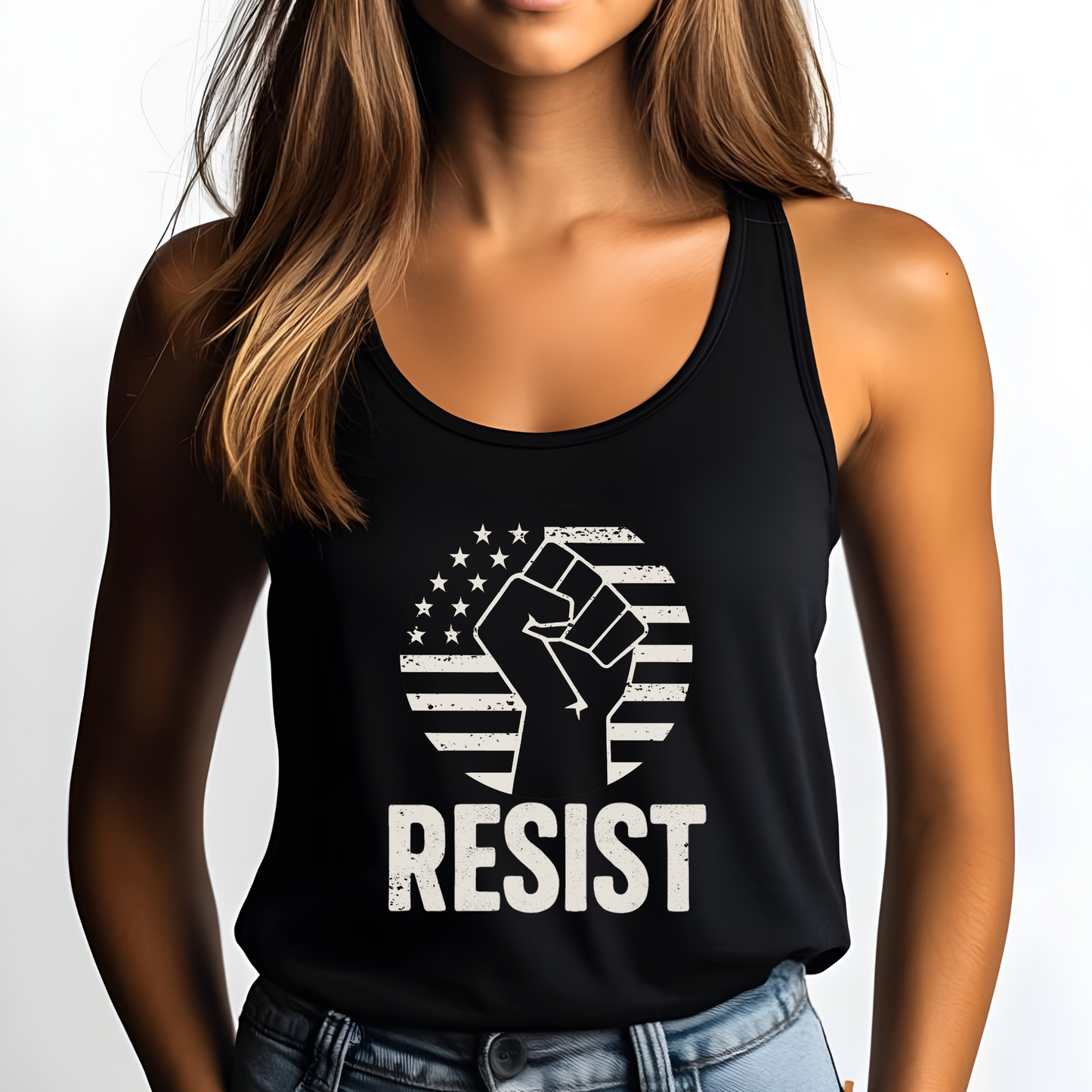 Resist Social Justice Shirt Anti-Trump Protest Tank Top Anti-Fascism Merch Reject Maga Resistance Tee Activist Tank Top for Democrat Apparel