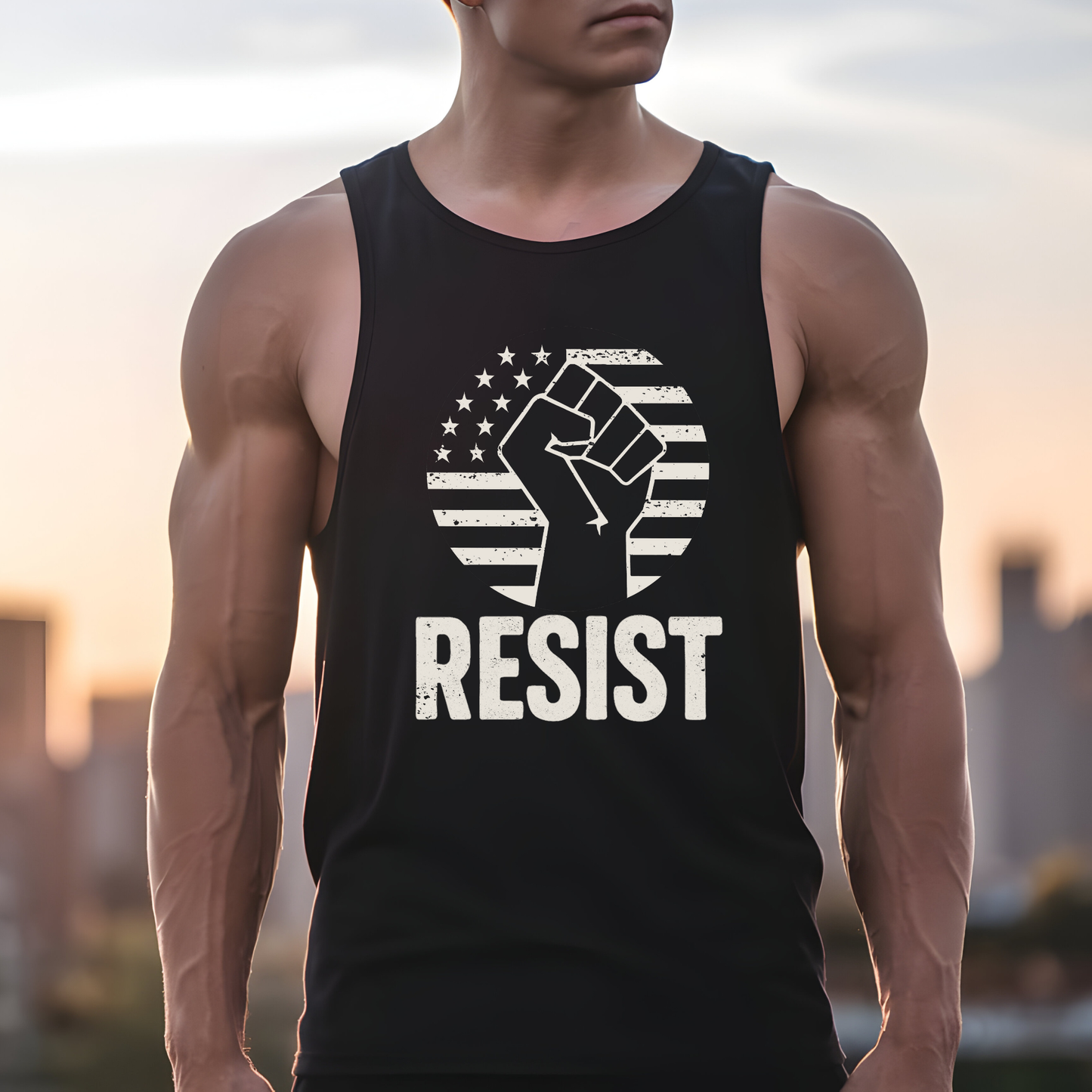 Resist Social Justice Shirt Anti-Trump Protest Tank Top Anti-Fascism Merch Reject Maga Resistance Tee Activist Tank Top for Democrat Apparel