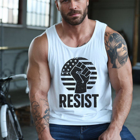 Resist Social Justice Shirt Anti-Trump Protest Tank Top Anti-Fascism Merch Reject Maga Resistance Tee Activist Tank Top for Democrat Apparel