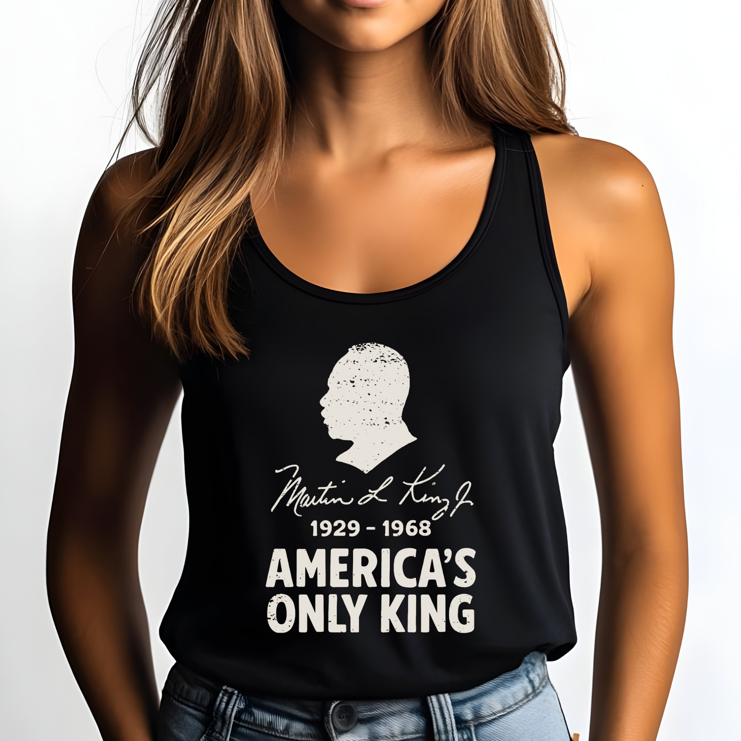 MLK Jr America's Only King Activist Tank Top Social Justice Shirt Protest Anti-Maga Resistance Shirt Anti-Trump Tank Resist Democrat Apparel
