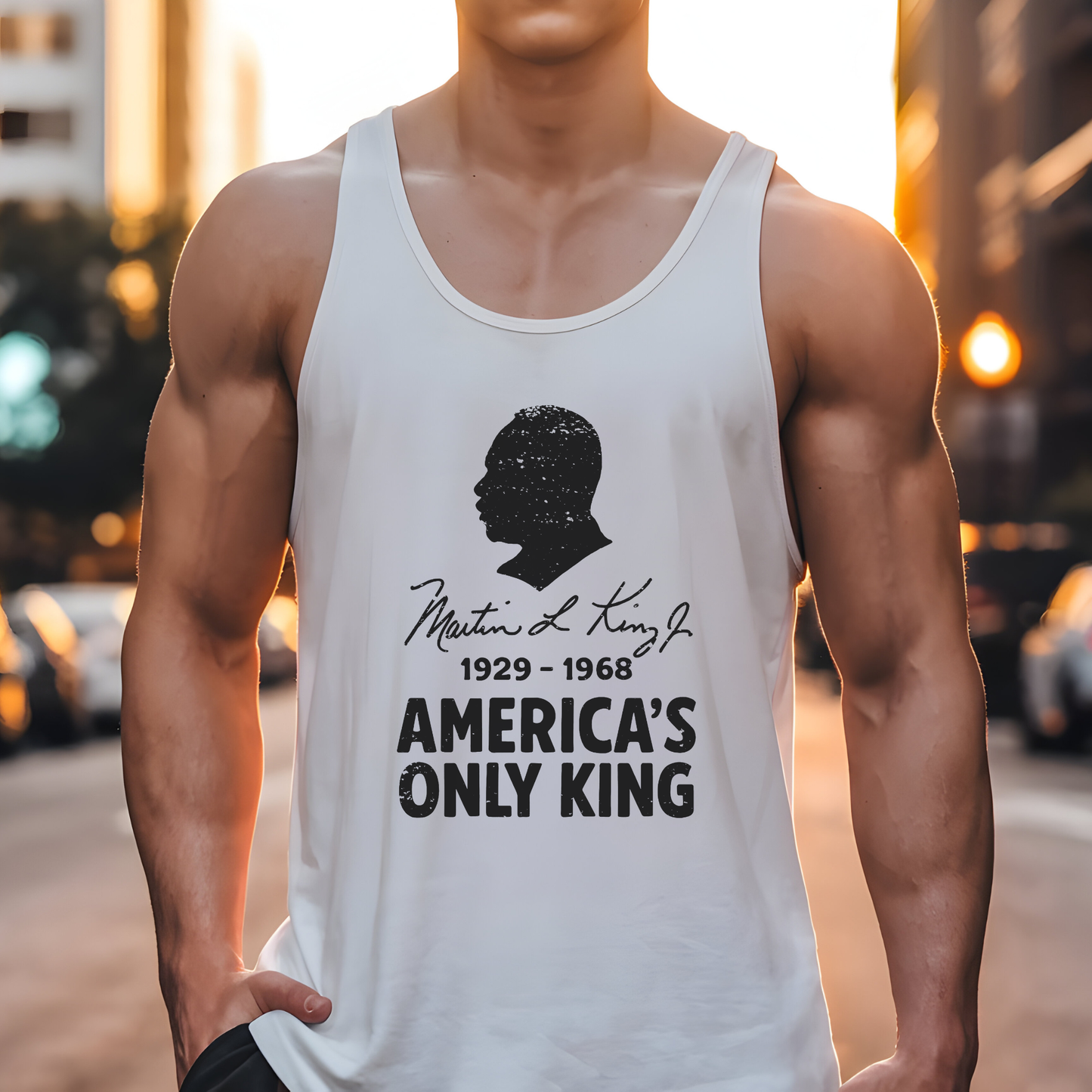 MLK Jr America's Only King Activist Tank Top Social Justice Shirt Protest Anti-Maga Resistance Shirt Anti-Trump Tank Resist Democrat Apparel