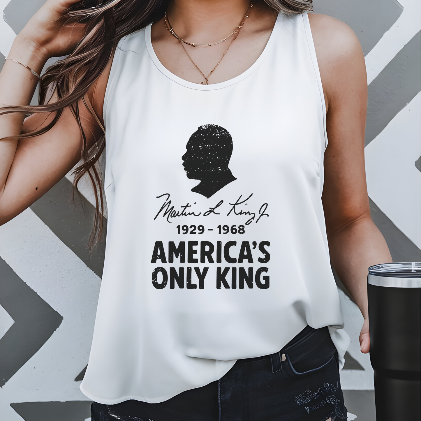 MLK Jr America's Only King Activist Tank Top Social Justice Shirt Protest Anti-Maga Resistance Shirt Anti-Trump Tank Resist Democrat Apparel