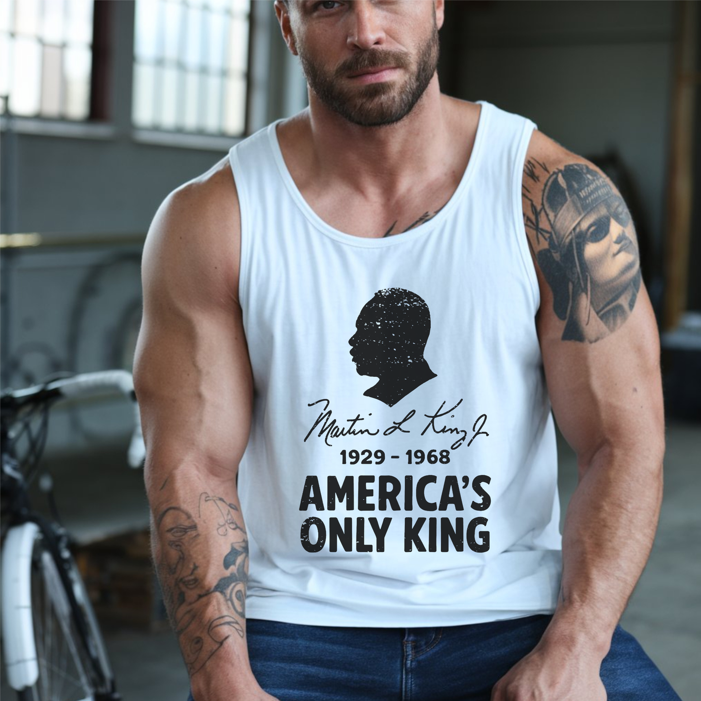 MLK Jr America's Only King Activist Tank Top Social Justice Shirt Protest Anti-Maga Resistance Shirt Anti-Trump Tank Resist Democrat Apparel