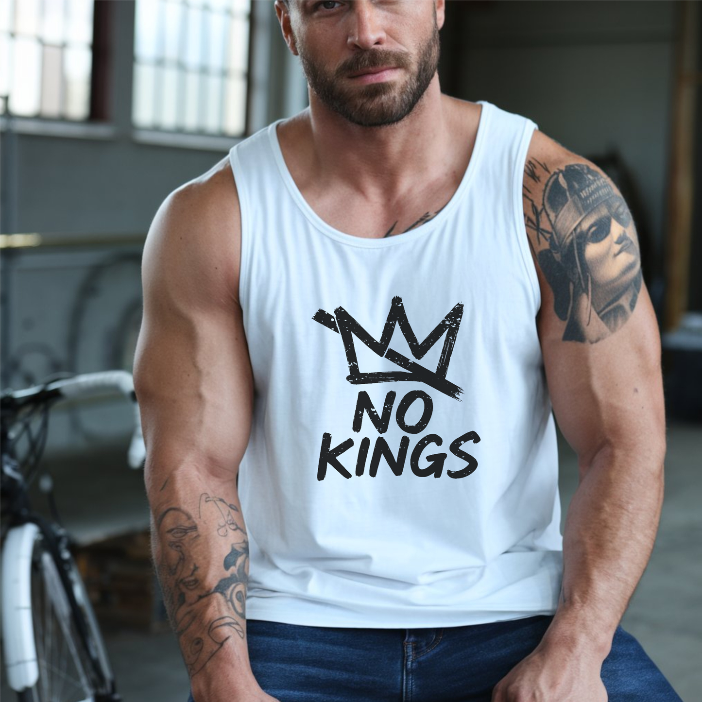 No Kings in America Activist Tank Top Social Justice Shirt Protest Anti-Maga Resistance Tee Resist Shirt Anti-Trump Tank Democrat Apparel