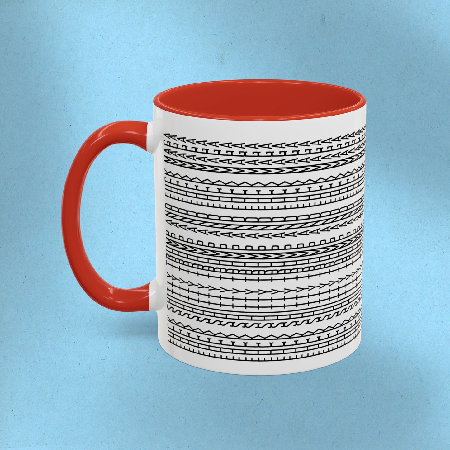 FDT Mug Hidden Message Mug Fuck Shitty Trump and Fuck Maga Coffee Cup FDT Ceramic Cup Foxtrot Delta Tango Anti-Fascism Anti-Trump Merch