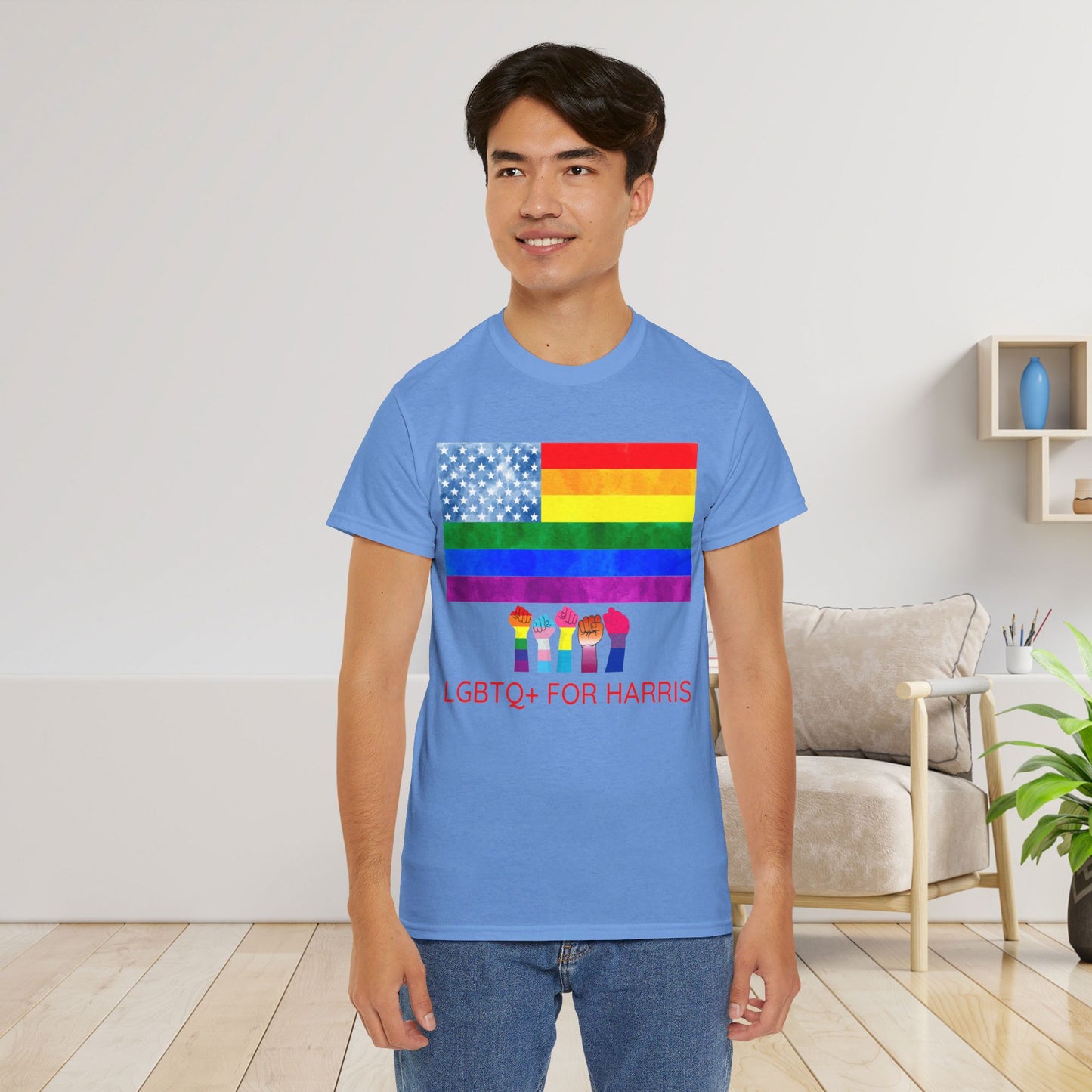 LGBTQ+ for Harris Shirt- Queer for Harris Tee-  Democrat Presidential Election T-Shirt