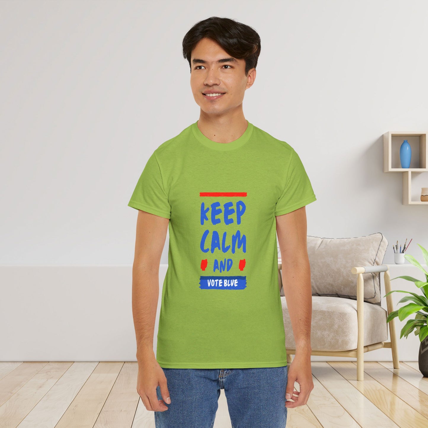 Keep Calm and Vote Blue Shirt- Save Democracy Tee- Democrat Presidential Election T-Shirt