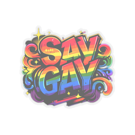 Just Say Gay LGBT Water Bottle Sticker for Laptop LGBTQ Decal Queer Lesbian Bisexual Transgender Gay Pride Merch LGBTQIA Political Adhesive