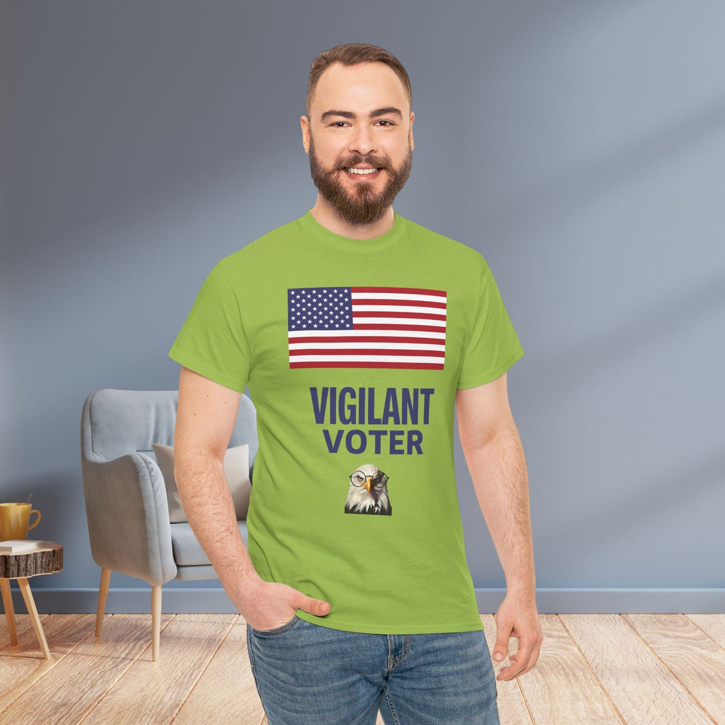 Vigilant Voter Shirt- Vote Blue Save Democracy Tee- Democrat Presidential Election T-Shirt