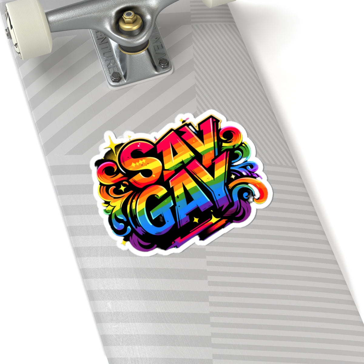 Just Say Gay LGBT Water Bottle Sticker for Laptop LGBTQ Decal Queer Lesbian Bisexual Transgender Gay Pride Merch LGBTQIA Political Adhesive