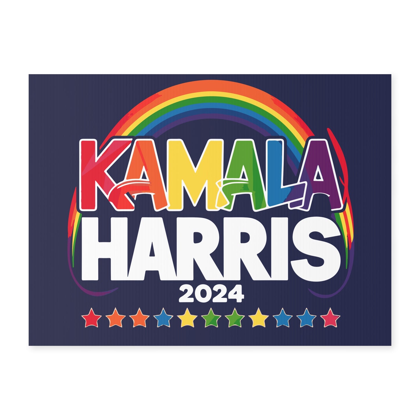 Kamala Harris Yard Sign - LGBTQ+ For Harris Sign - Patriotic Election Political Decor