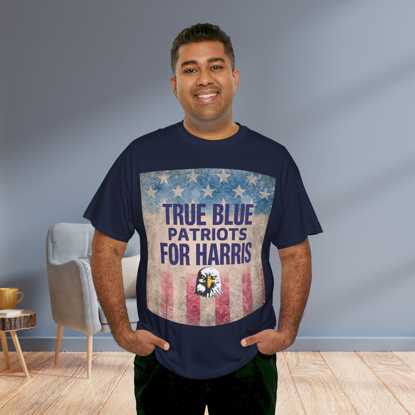 True Blue Patriots for Harris Shirt- Save Democracy Tee- Democrat Presidential Election T-Shirt