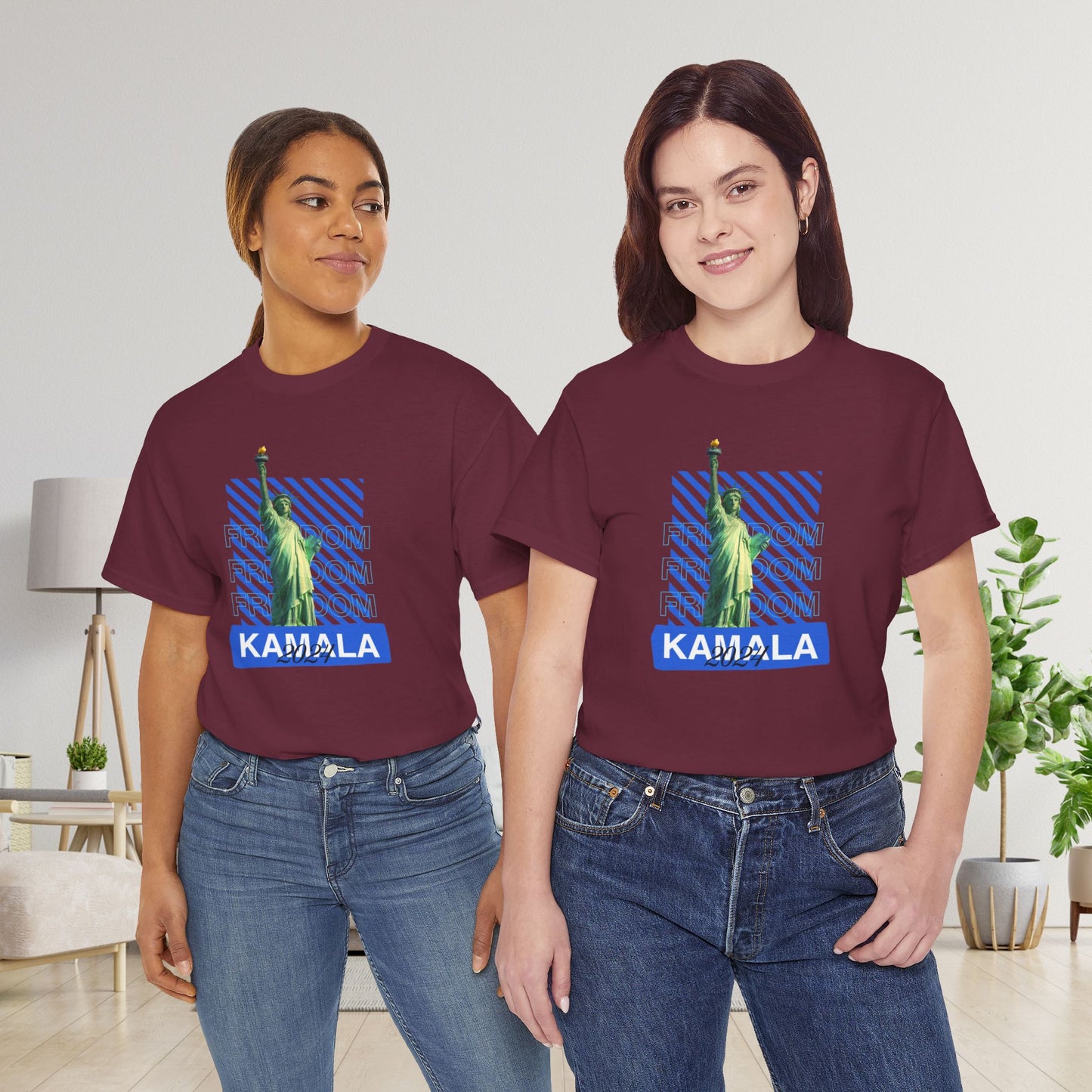 Statue of Liberty Kamala 2024 Freedom Shirt- Vote Blue T-Shirt- Democrat Presidential Election T-Shirt- Save Democracy Shirt