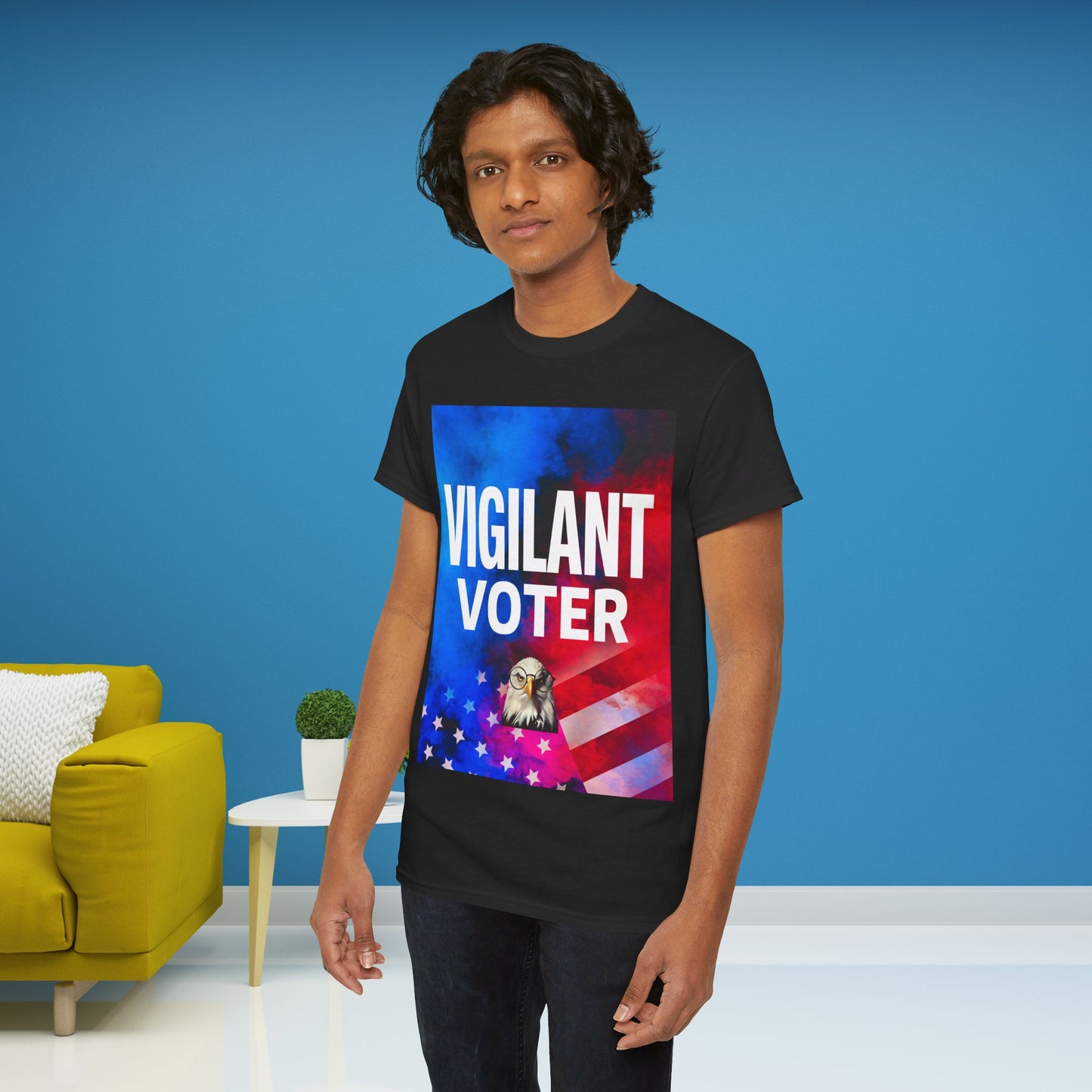 Vigilant Voter Shirt- Vote Blue Save Democracy Tee- Democrat Presidential Election T-Shirt